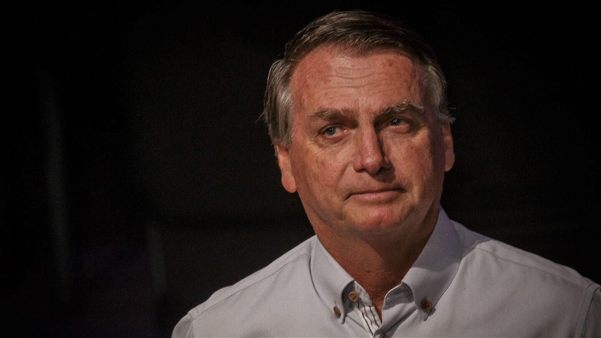 <i>Thomas Cordy/The Palm Beach Post/USA Today Network</i><br/>Former Brazilian President Jair Bolsonaro is seen here during his speaking engagement at the Church of All Nations in Boca Raton