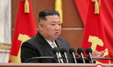 North Korean leader Kim Jong Un attends a meeting in Pyongyang