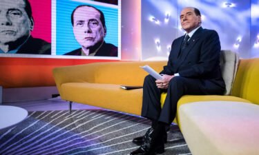 Silvio Berlusconi attends the La7 TV program "Tagada''  in Rome