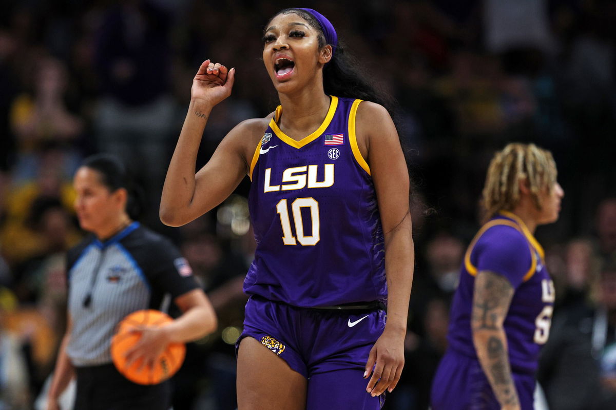 <i>Tom Pennington/Getty Images</i><br/>Angel Reese led LSU to a championship victory.