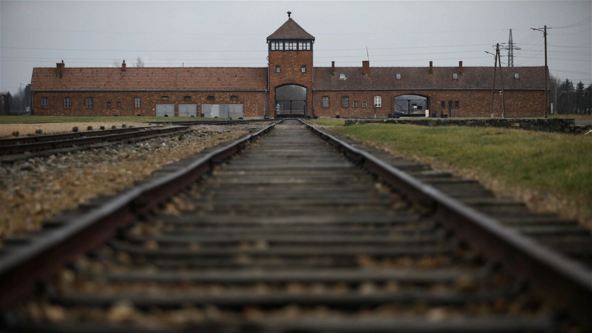 <i>Kacper Pempel/Reuters</i><br/>The main railway building is pictured on the site of the Auschwitz-Birkenau concentration camp on January 25