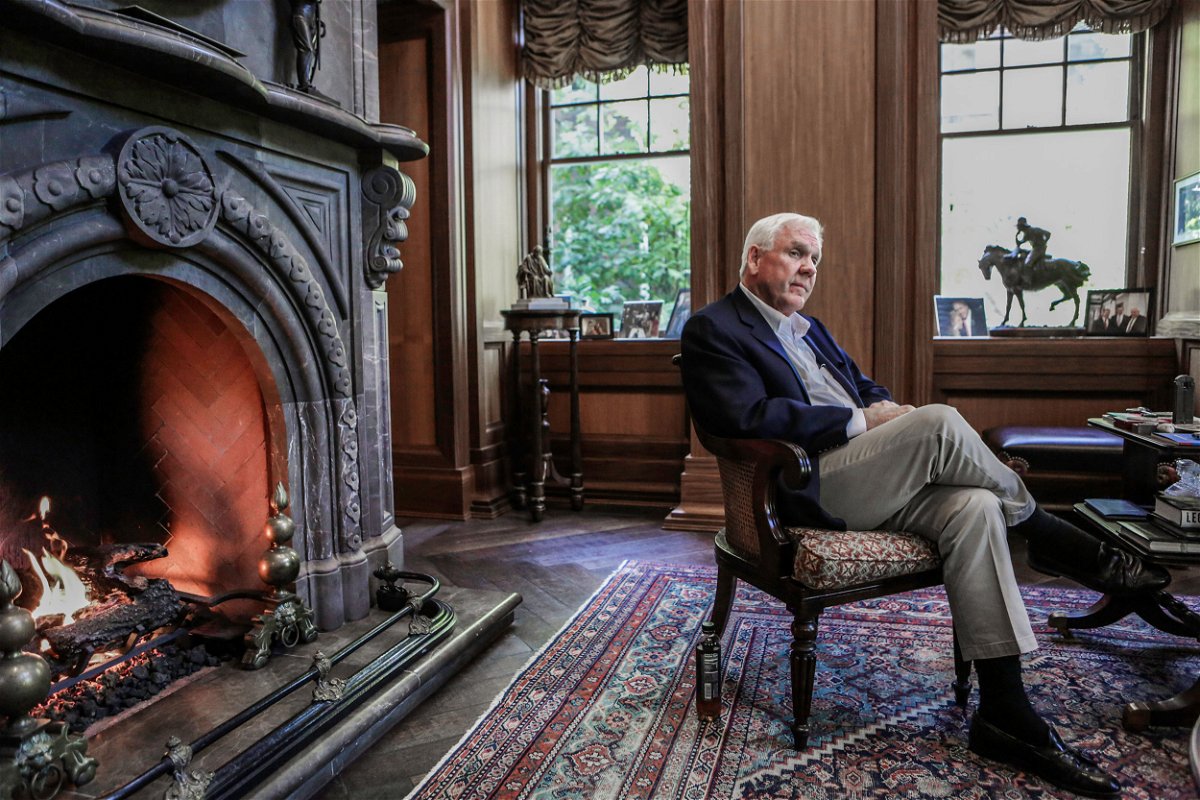 <i>Chris Goodney/Bloomberg/Getty Images</i><br/>Republican megadonor Harlan Crow sits for a photograph at the Old Parkland estate offices in Dallas in 2015.