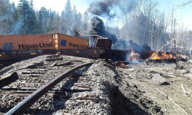 A train derailed