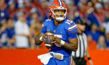 Richardson looks for a receiver during the game between the Florida Gators and the South Carolina Gamecocks.