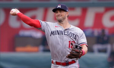 Minnesota Twins shortstop Kyle Farmer plays against the Kansas City Royals on March 30.