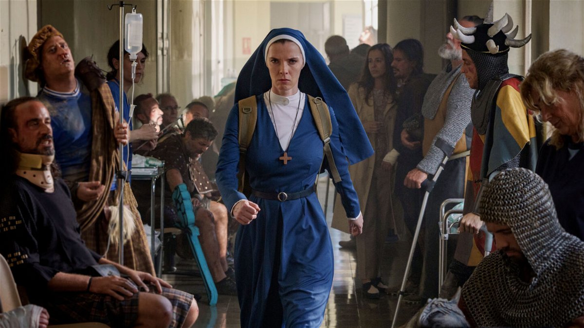 <i>Sophie Kohler/Peacock</i><br/>Betty Gilpin is seen here as Simone in 