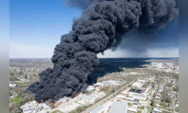 A large fire burns at a recycling facility in Richmond
