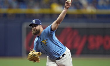 Tampa Bay Rays pitcher Jalen Beeks throws against the Boston Red Sox.