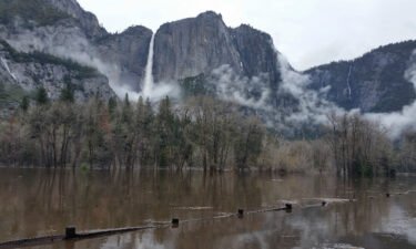 Yosemite National Park is no stranger to flood and drought cycles. Floodwaters covered Cook's Meadow in Yosemite Valley on April 7
