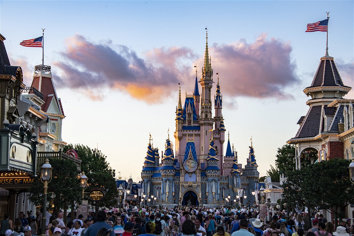 <i>Joseph Prezioso/Anadolu Agency/Getty Images</i><br/>Crowds at Walt Disney World in Florida on June 1
