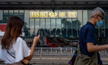 HSBC's top shareholder calls for the bank breakup. HSBC's Hong Kong headquarters are here photographed in September 2021.