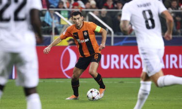 Stepanenko playing for Shakhtar Donetsk against Real Madrid on October 11