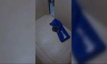 A screengrab from surveillance video shows the empty cell where Joshua McLemore was held