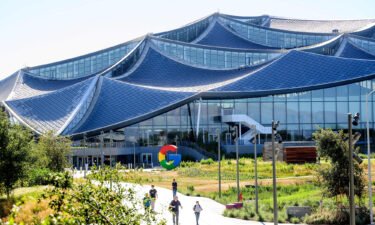 Workers leave Googles Bay View campus in Mountain View