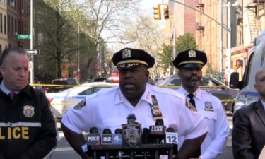 NYPD Chief of Patrol Jeffrey Maddrey speaks at a news conference about the fatal shooting of a 78-year-old man by police in Brooklyn on April 13.