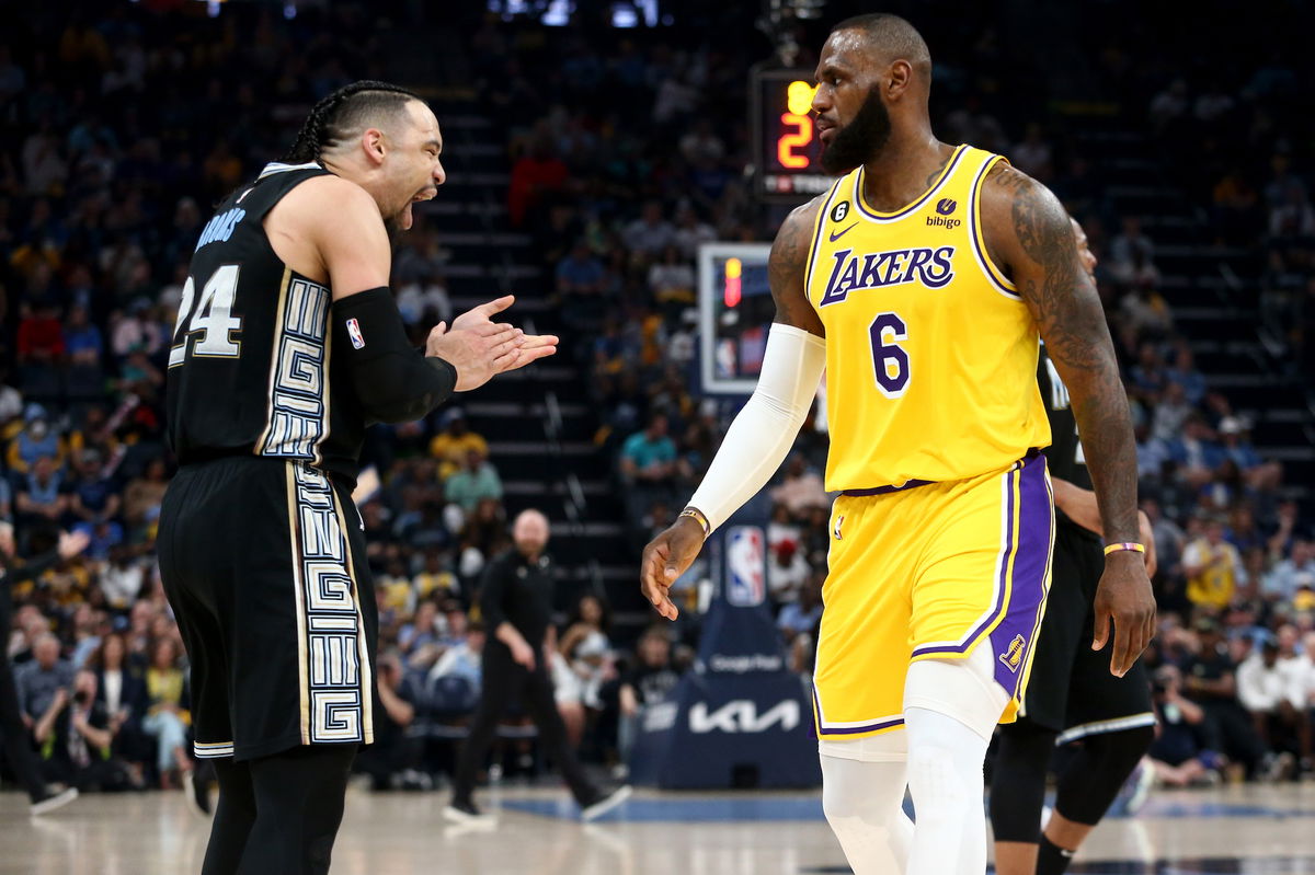 <i>Petre Thomas/USA Today</i><br/>LeBron James was told he is 'old' in a spat with Dillion Brooks as the Grizzlies even the playoff series with the Lakers.