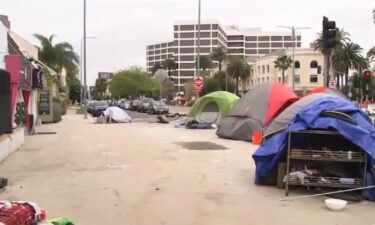 A business owner is calling on city officials to take action after reporting a homeless encampment in which a naked woman was seen lying on a couch