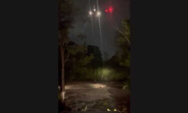 A man in North Carolina was rescued by helicopter after he was left clinging to a tree in the middle of a river