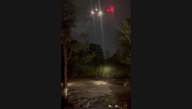 <i>WYFF</i><br/>A man in North Carolina was rescued by helicopter after he was left clinging to a tree in the middle of a river