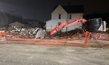 A Pitcairn daycare building that collapsed on Sunday morning has been torn down. Investigators are still working to determine what caused part of the Dreamers and Achievers Day Care Center building to come crashing down on Sunday morning.