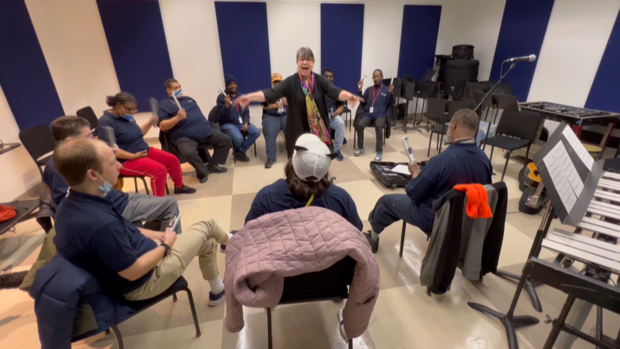 <i>WWJ</i><br/>A group of individuals from Gesher Human Services taking part in a skill building program at Detroit Symphony Orchestra.