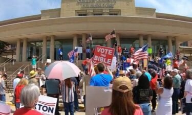 Supporters of the now impeached Texas Attorney General rallied in his home county in North Texas on May 29.