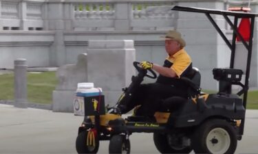 Scott Morgan is mowing his way across Utah for charity.