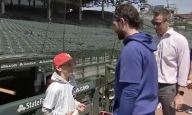 Flynn McGuire gets to meet one of the Chicago Cubs