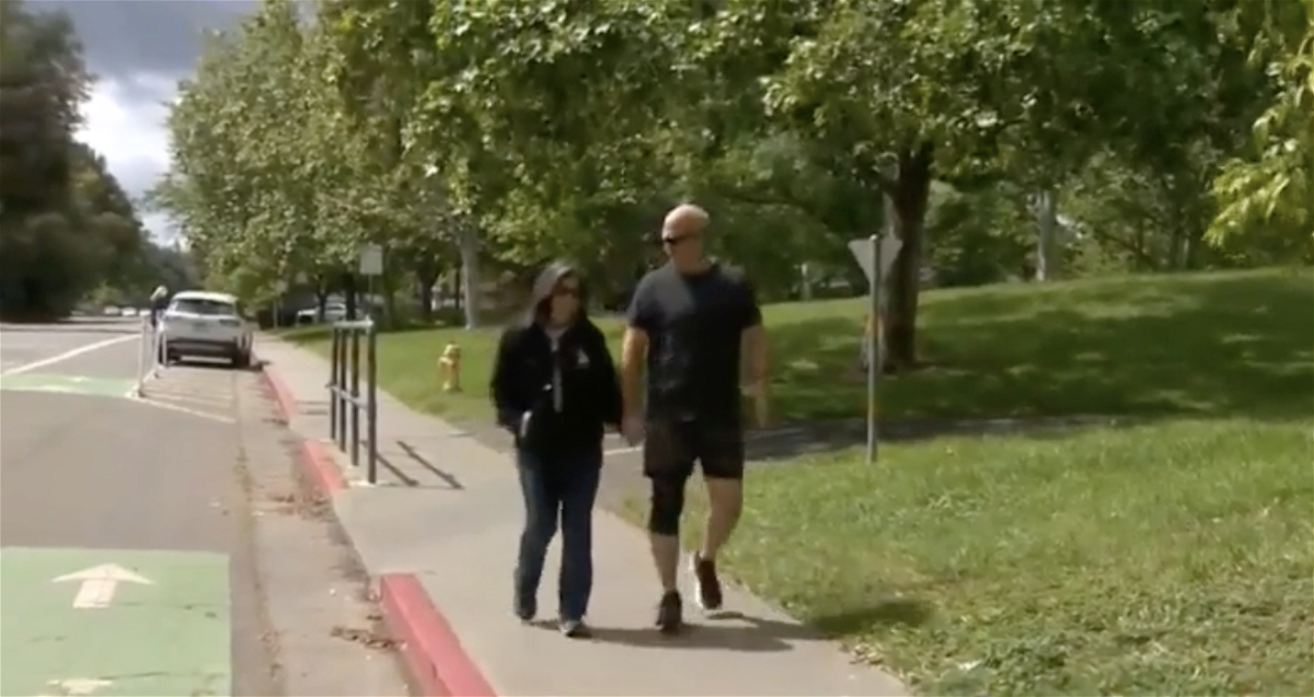 <i>KCRA</i><br/>Longtime residents and UC Davis alumni Diana and Roger Wilkinson resumed their daily walks. Before the attacks