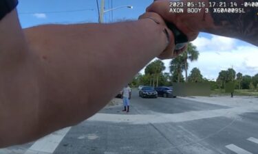 Body camera video shows a Stuart police officer approaches Carrell Gallon on May 15