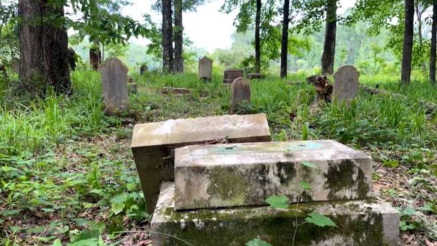 <i>WAPT</i><br/>The erosion is exposing some of the caskets on the grounds. Catchings said it’s been caused by heavy rain and flooding in the area.