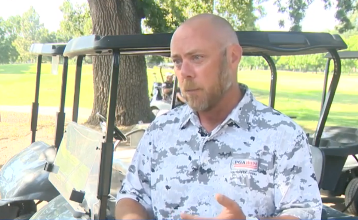 <i>KCRA</i><br/>The security system at Swenson Golf Course in Stockton captured the moment someone stole a special Paramobile golf cart