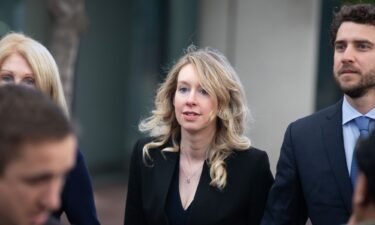 Elizabeth Holmes’ last-minute bid to avoid prison was denied by an appellate court on Tuesday. Holmes here arrives at court in San Jose