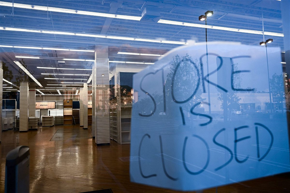 <i>Patrick T. Fallon/AFP/Getty Images</i><br/>Signage is displayed outside a permanently closed Bed Bath & Beyond retail store in Hawthorne