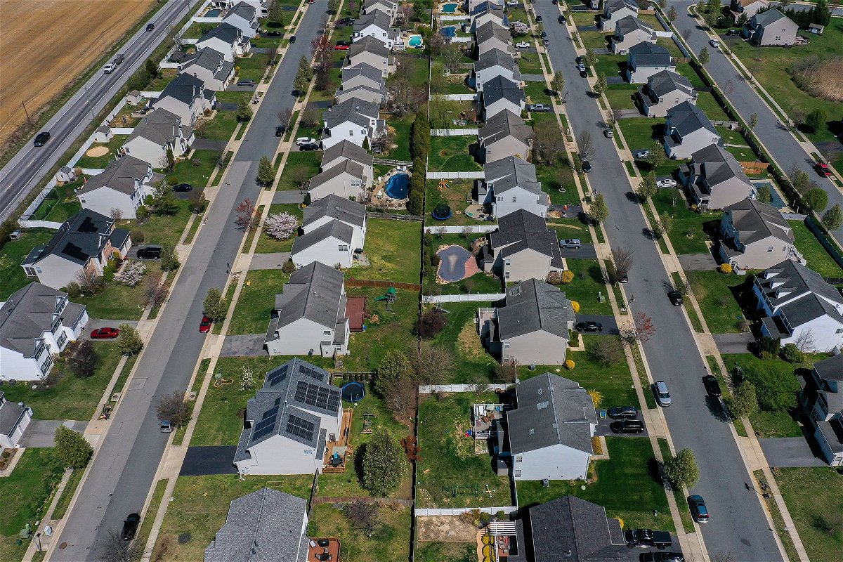 <i>Nathan Howard/Bloomberg/Getty Images</i><br/>Mortgage rates are beginning to feel the impact of the debt-ceiling standoff. Pictured are homes in Centreville