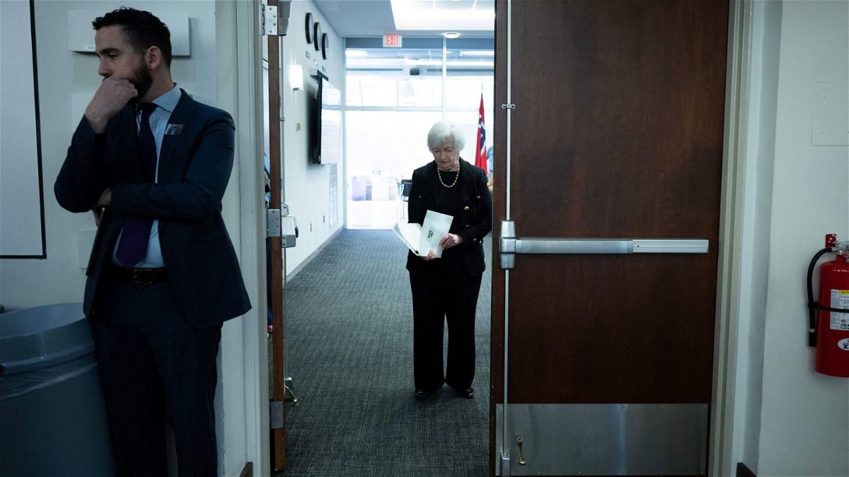 <i>Brendan Smialowski/AFP/Getty Images/File</i><br/>Treasury Secretary Janet Yellen is seen here at Johns Hopkins University's School of Advanced International Studies in Washington