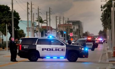 Police investigate a shooting near Hollywood Beach on May 29 in Hollywood