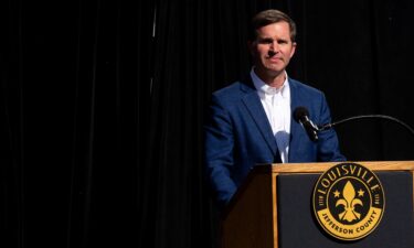 Kentucky voters on Tuesday will choose their candidate to take on Democratic Gov. Andy Beshear in November. Beshear is pictured here on April 12 in Louisville