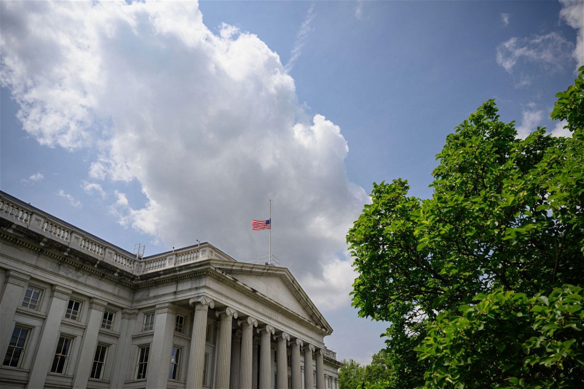 <i>Mandel Ngan/AFP/Getty Images</i><br/>The US Treasury Department is seen here in Washington