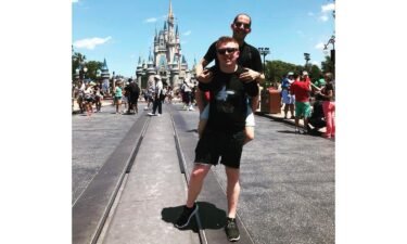 Here's John and Hunter pictured on an early trip together to Disney World