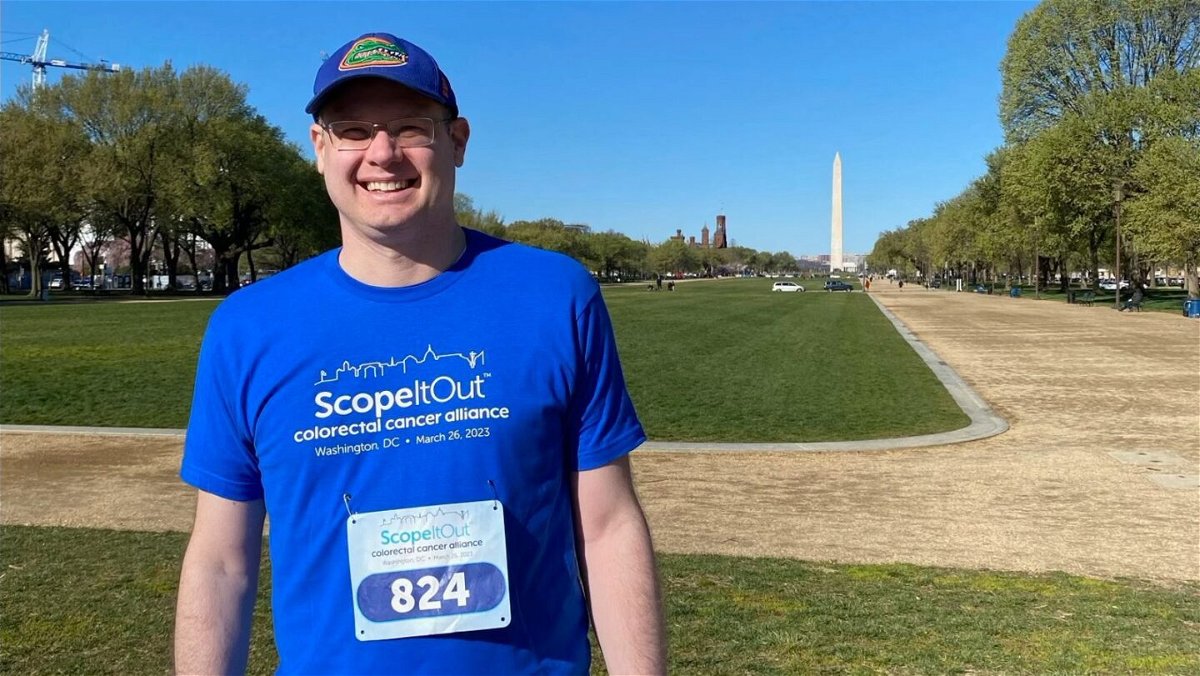 <i>Courtesy of Paul O'Rourke</i><br/>Paul O' Rourke at the Colorectal Cancer Alliance Scope It Out 5K in Washington D.C. on March 26