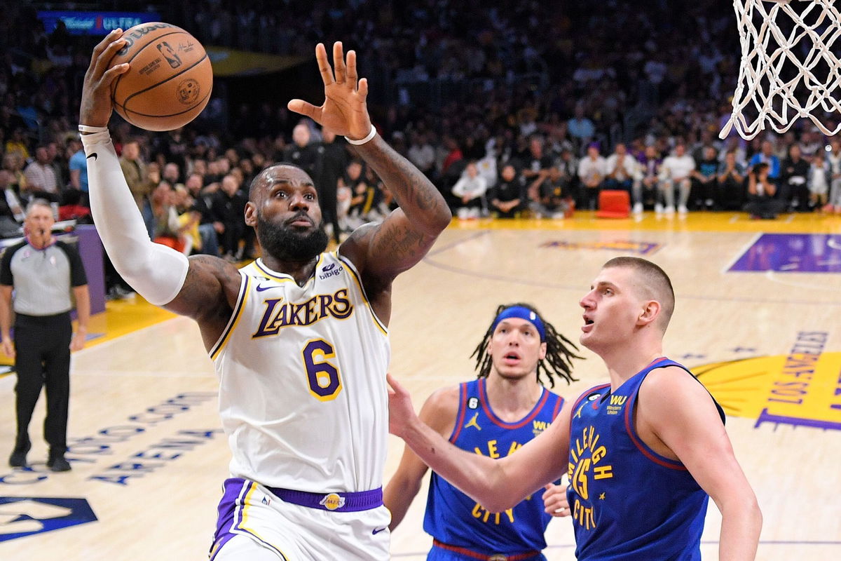 <i>Mark J. Terrill/AP</i><br/>LeBron James added 23 points for the Lakers.