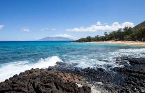 Little Beach -- a clothing-optional beach in Maui's Makena State Park.