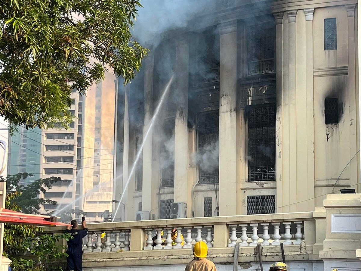 <i>Bureau of Fire Protection (BFP)/Facebook</i><br/>The blaze was put out around 7 a.m. on May 22.