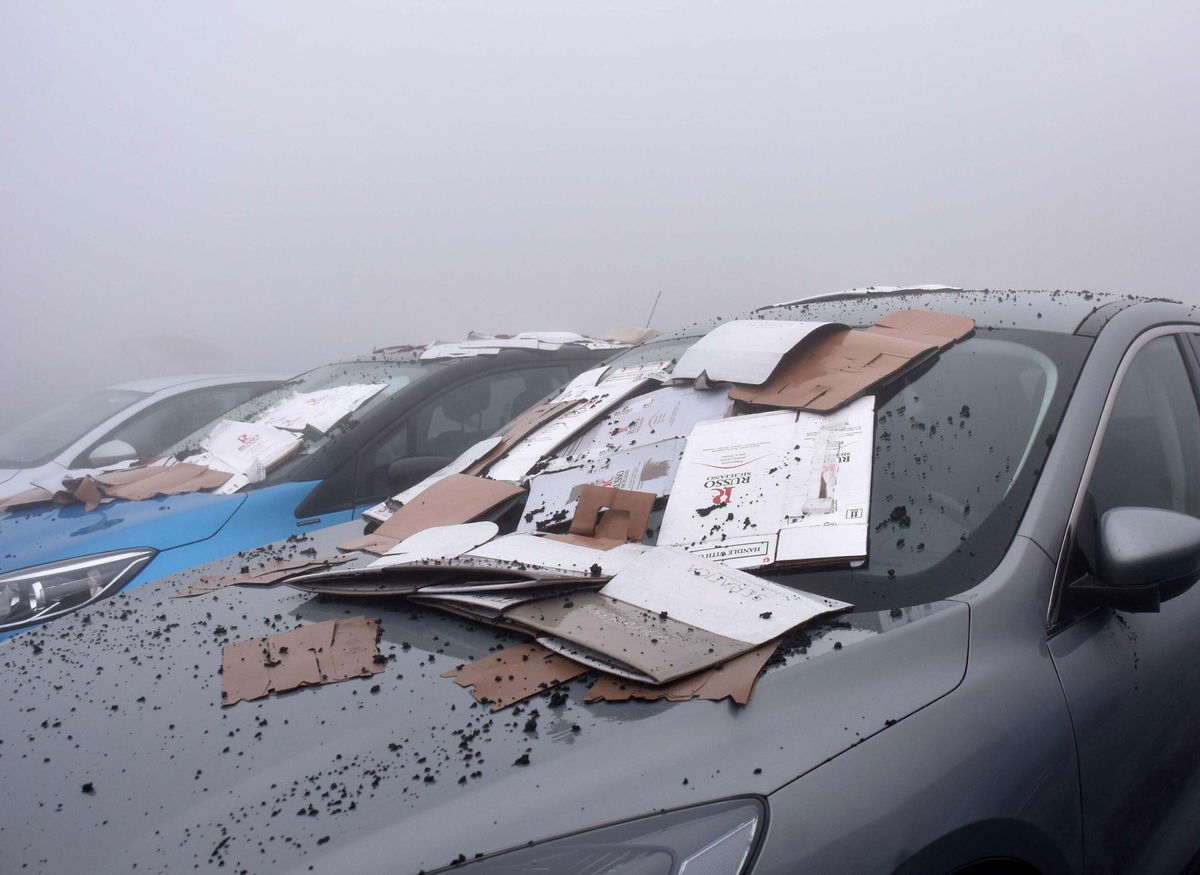 <i>Orietta Scardino/EPA-EFE/Shutterstock</i><br/>Cars in Nicolosi on May 21