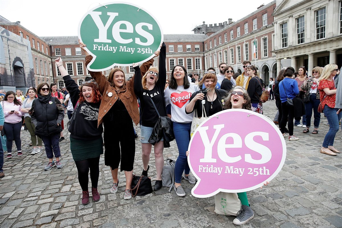 <i>Max Rossi/Reuters</i><br/>Women celebrate the result of the referendum on liberalizing abortion law