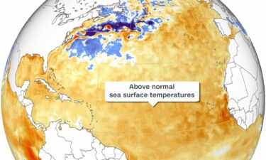 A vast majority of the Atlantic Ocean is experiencing warmer than normal temperatures at the end of May 2023.