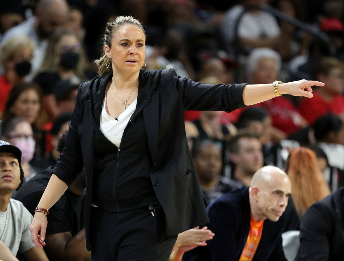 <i>Ethan Miller/Getty Images</i><br/>Las Vegas Aces head coach Becky Hammon has been suspended for the opening two games.