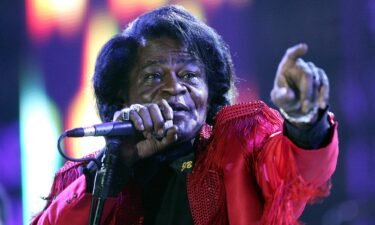James Brown performs at the Live 8 Edinburgh concert on July 6