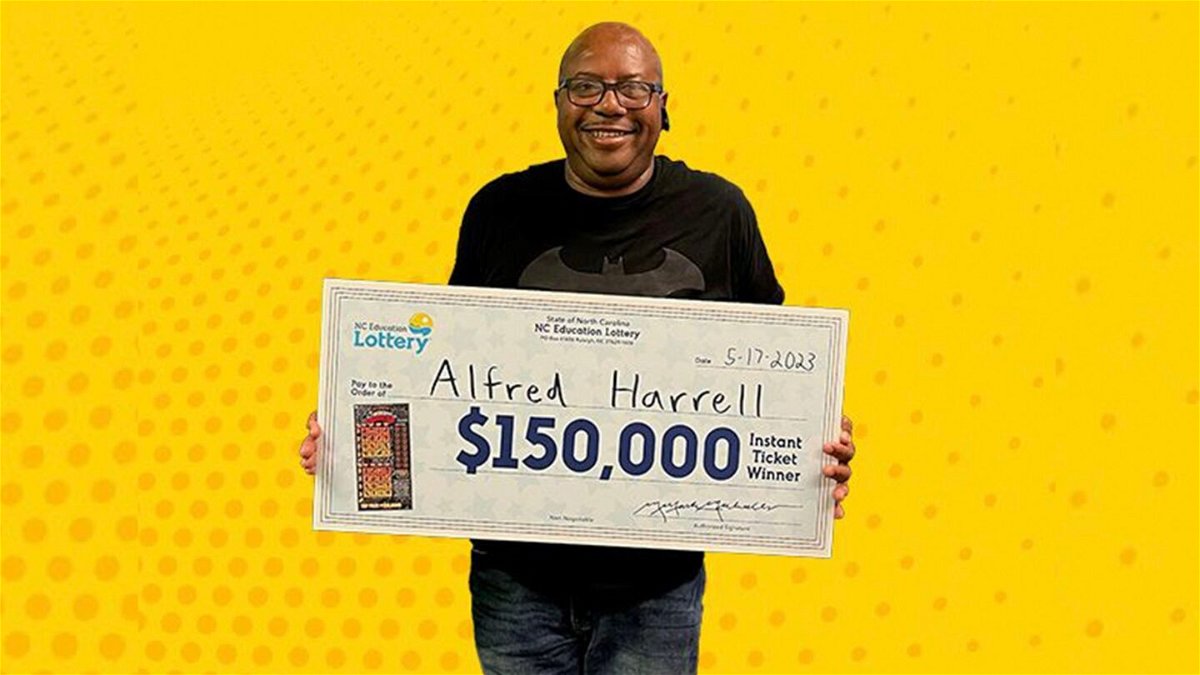 <i>NC Education Lottery</i><br/>Alfred Harrell won $150